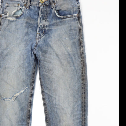 Womens UK Size 30 in H&M Regular Fit Straight Blue Jeans