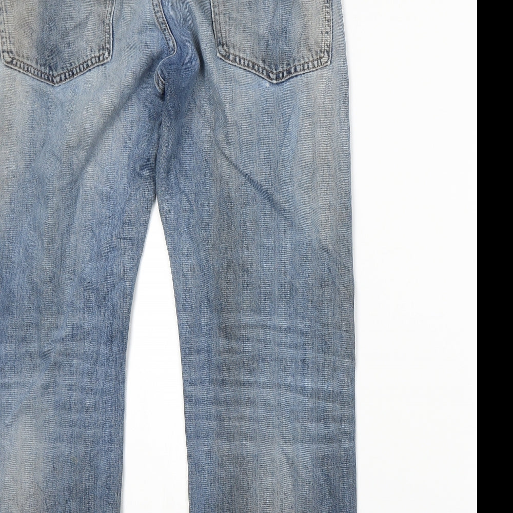 Womens UK Size 30 in H&M Regular Fit Straight Blue Jeans
