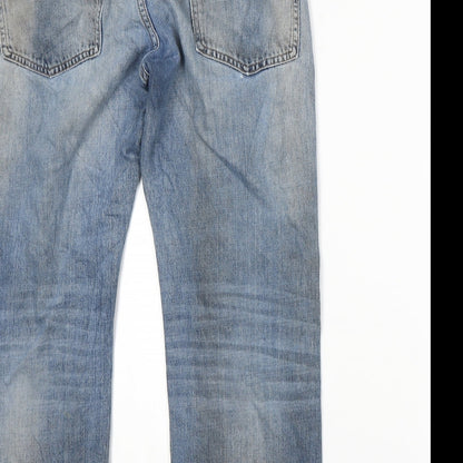 Womens UK Size 30 in H&M Regular Fit Straight Blue Jeans