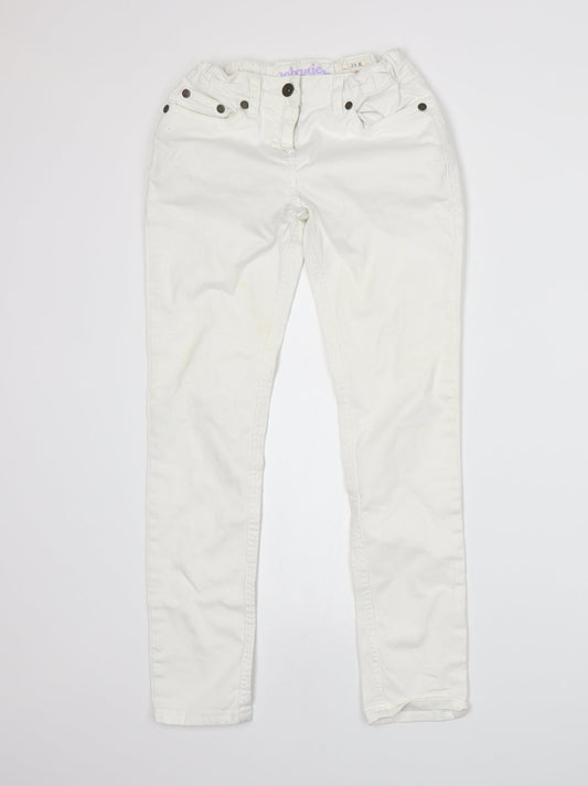 Womens UK Size 4 Johnnie B Regular Fit Skinny White Jeans