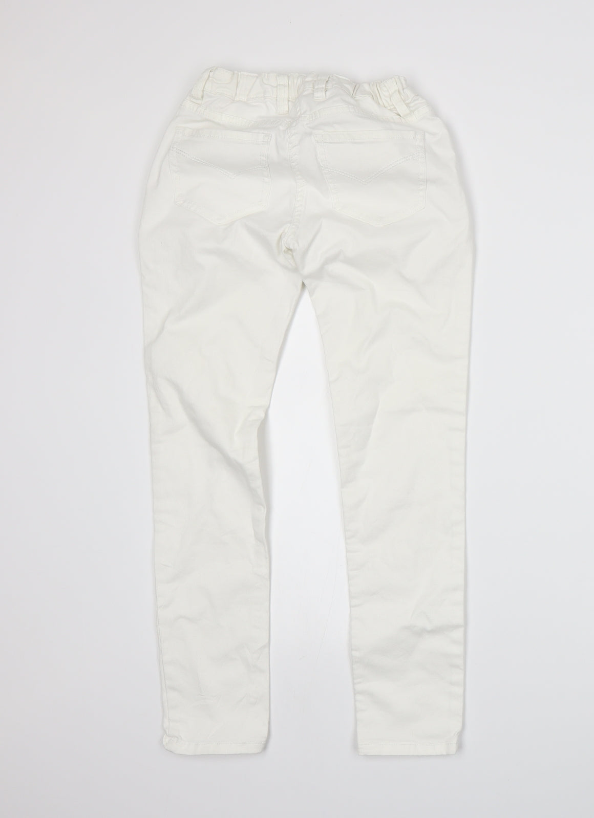 Womens UK Size 4 Johnnie B Regular Fit Skinny White Jeans