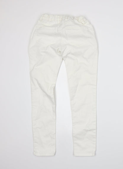 Womens UK Size 4 Johnnie B Regular Fit Skinny White Jeans