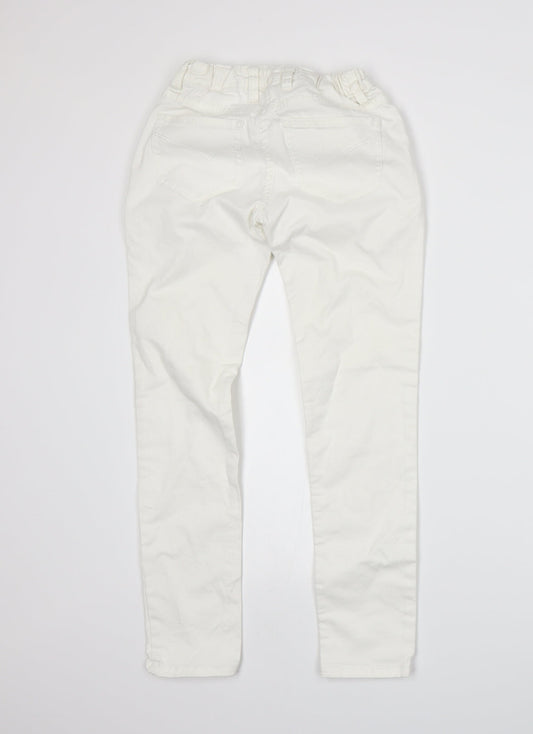 Womens UK Size 4 Johnnie B Regular Fit Skinny White Jeans