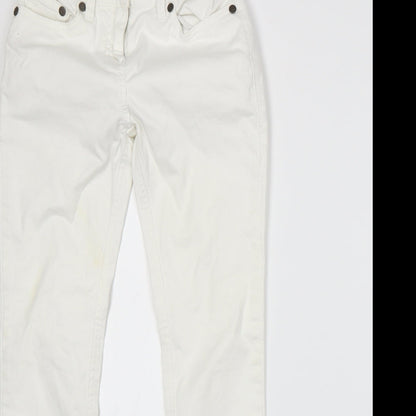 Womens UK Size 4 Johnnie B Regular Fit Skinny White Jeans