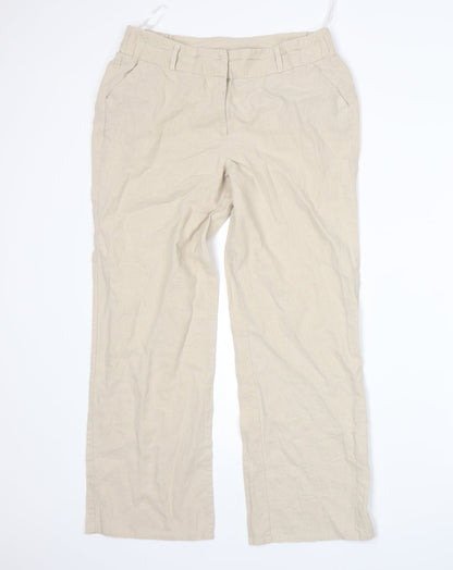 BM Womens Beige   Trousers  Size 12 L26 in