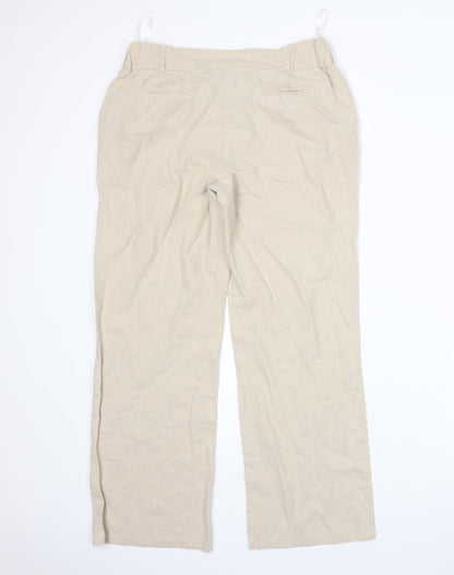 BM Womens Beige   Trousers  Size 12 L26 in