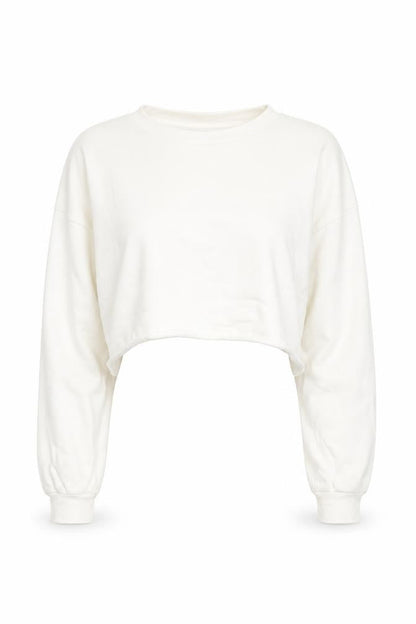PRETTYLITTLETHING Womens White  Jersey Pullover Sweatshirt Size 12