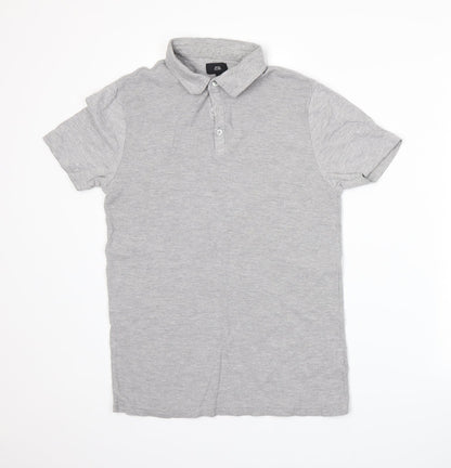 River Island Mens Grey    Polo Size M
