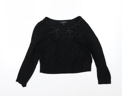 Debenhams Womens Black  Knit Cardigan Jumper Size 14