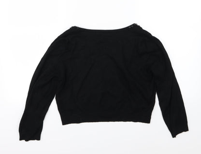 Debenhams Womens Black  Knit Cardigan Jumper Size 14