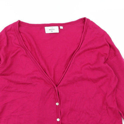 C&A Womens Pink  Knit Cardigan Jumper Size S
