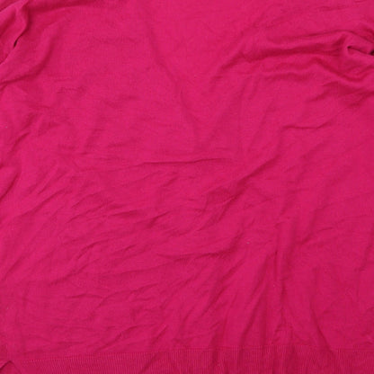 C&A Womens Pink  Knit Cardigan Jumper Size S