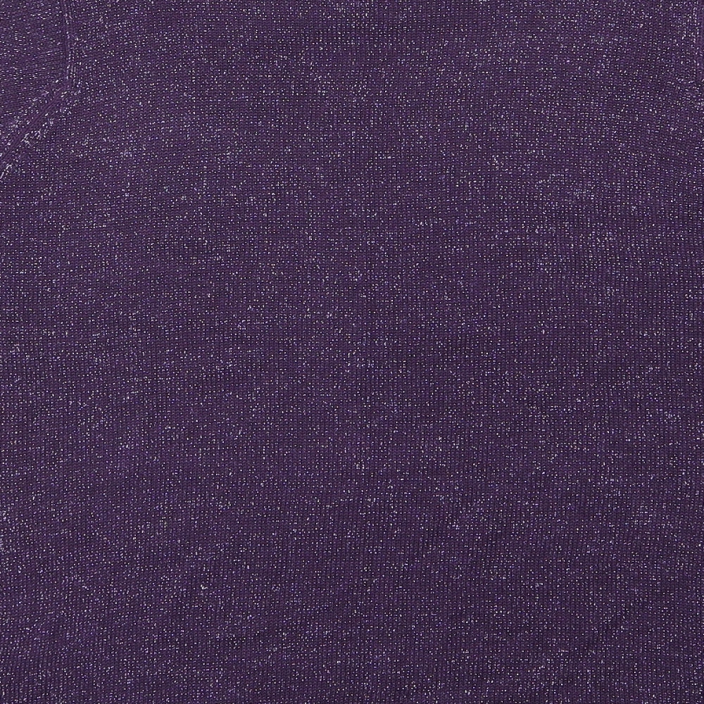 EWM Womens Purple  Knit Pullover Jumper Size S