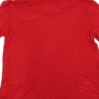 MORE & MORE Womens Red  Knit Pullover Jumper Size 12