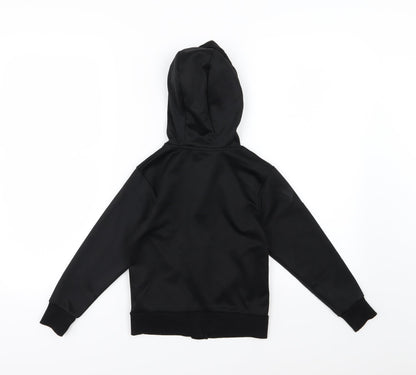 Peacocks Boys Black  Jersey Full Zip Hoodie Size 6-7 Years