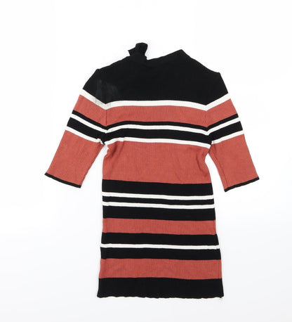 Dorothy Perkins Womens Multicoloured Striped Knit Pullover Jumper Size 10