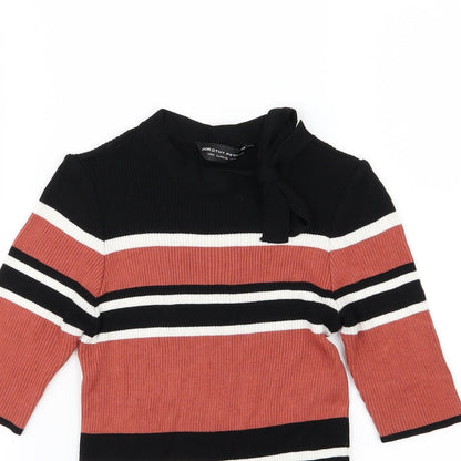Dorothy Perkins Womens Multicoloured Striped Knit Pullover Jumper Size 10