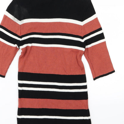Dorothy Perkins Womens Multicoloured Striped Knit Pullover Jumper Size 10