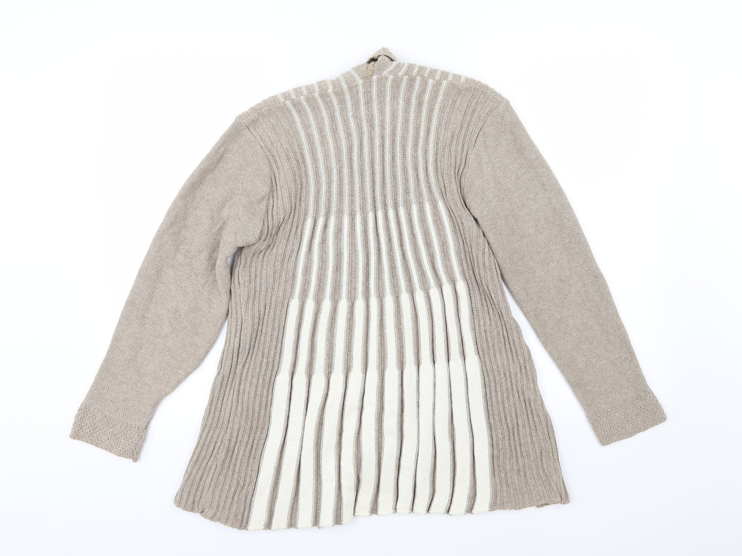 Pulse Womens Brown Striped Knit Cardigan Jumper Size S
