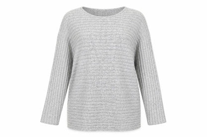 Pep&Co Womens Grey Striped Knit Pullover Jumper Size 20