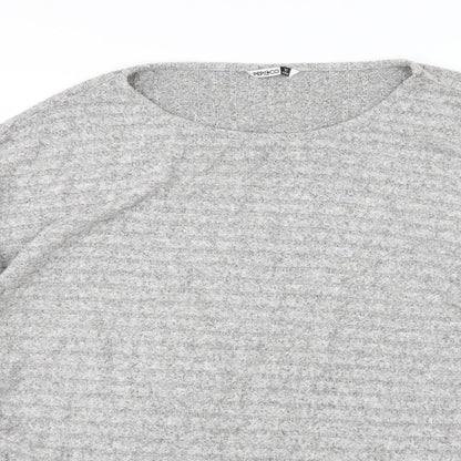 Pep&Co Womens Grey Striped Knit Pullover Jumper Size 20
