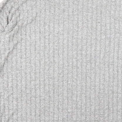 Pep&Co Womens Grey Striped Knit Pullover Jumper Size 20