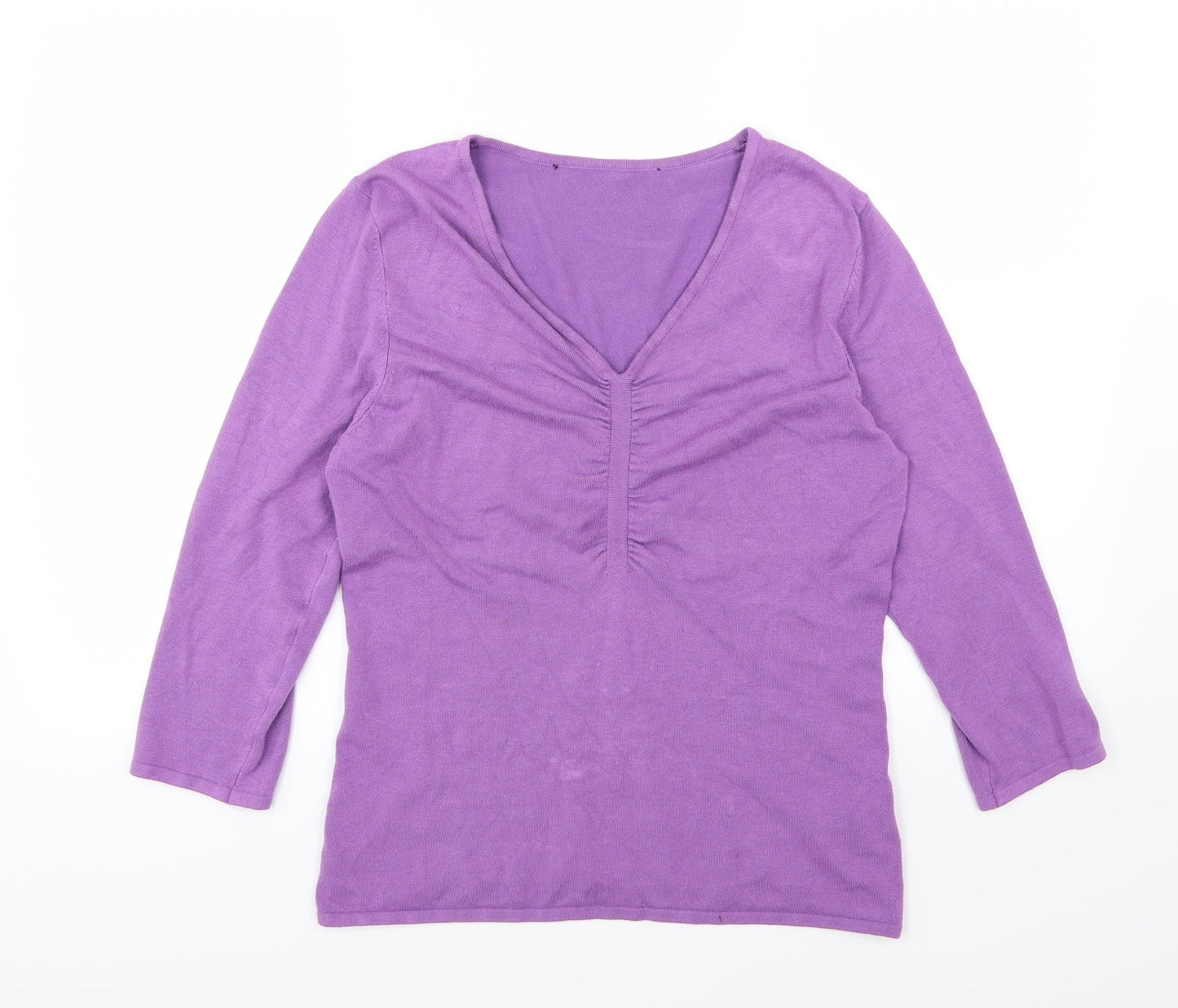 Stephen Y Womens Purple  Knit Pullover Jumper Size M