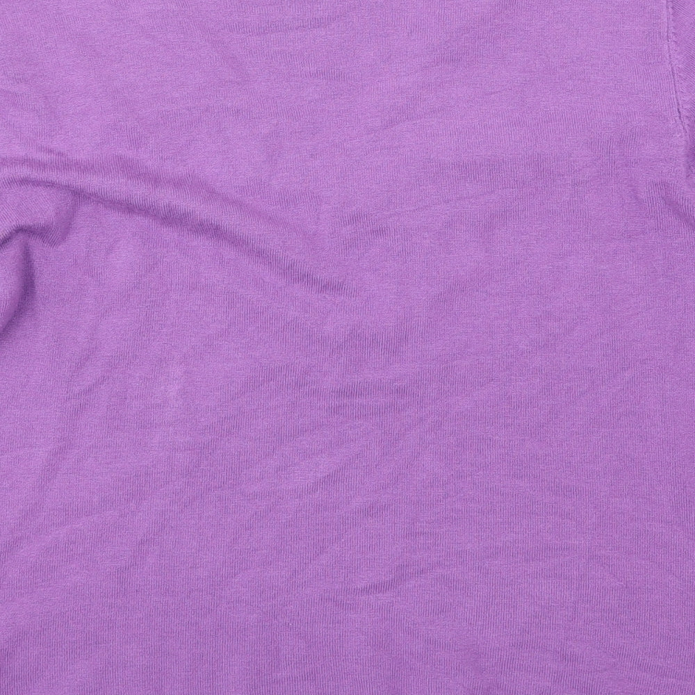 Stephen Y Womens Purple  Knit Pullover Jumper Size M