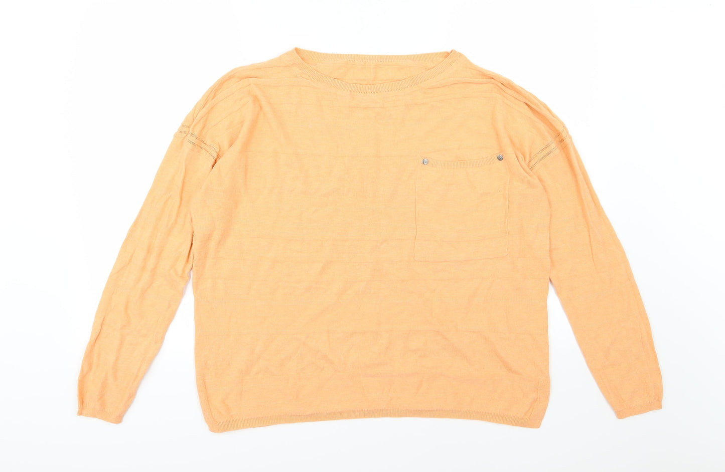 NEXT Womens Orange  Knit Pullover Jumper Size 14