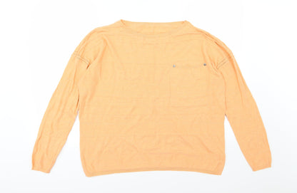 NEXT Womens Orange  Knit Pullover Jumper Size 14