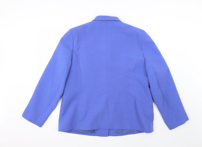 Extra Elegance Womens Blue   Overcoat Coat Size 10