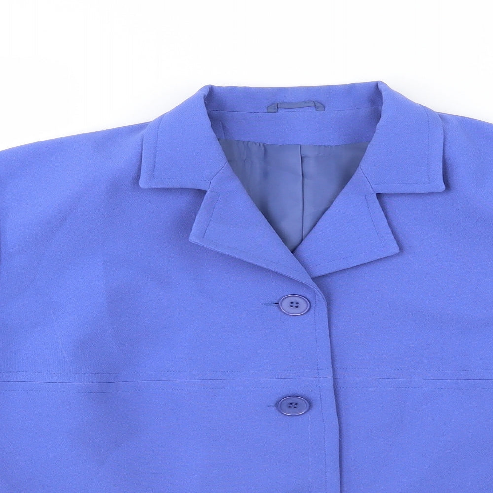 Extra Elegance Womens Blue   Overcoat Coat Size 10