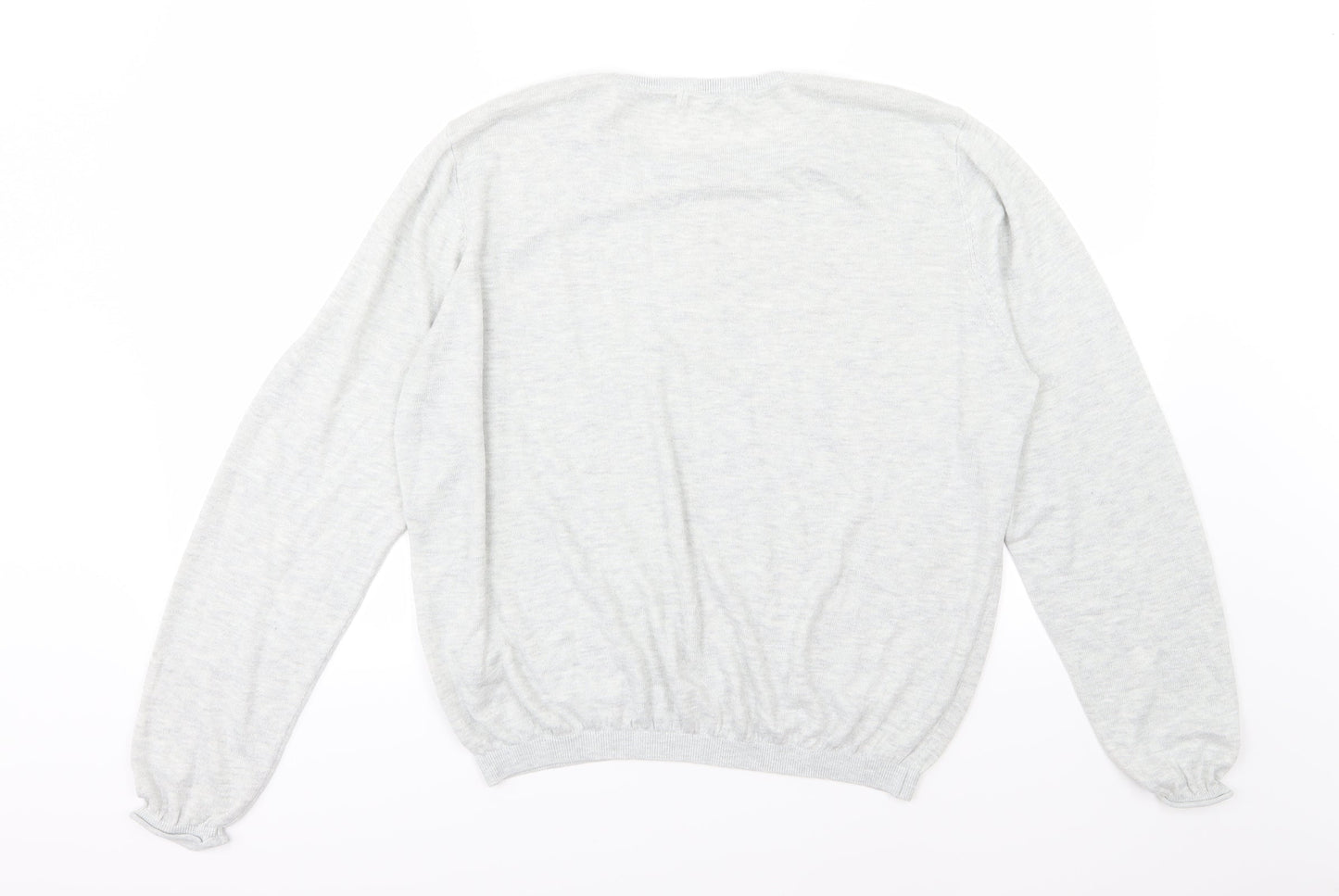 H&M Womens Grey  Knit Pullover Jumper Size XL