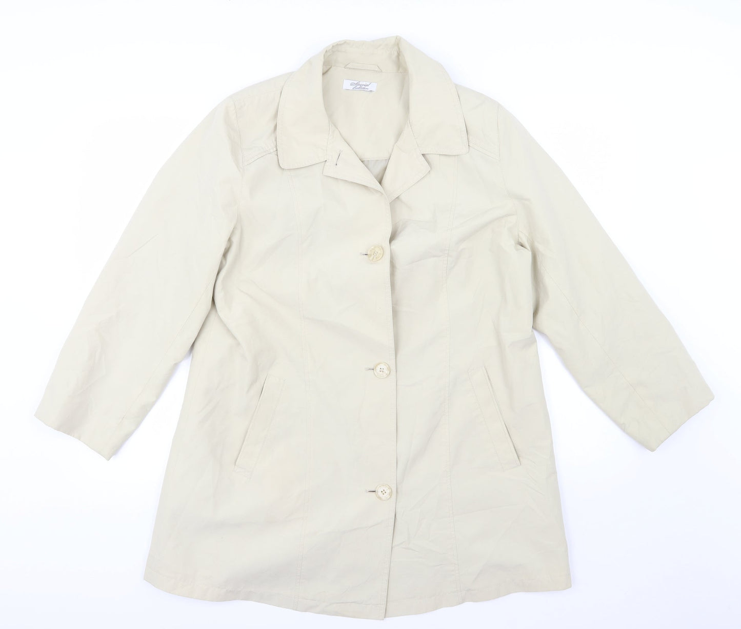 Womens UK Size 16 Special Collection Beige Overcoat
