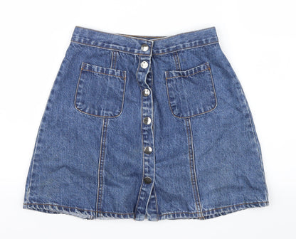 BDG Womens Blue  Denim Straight & Pencil Skirt Size S