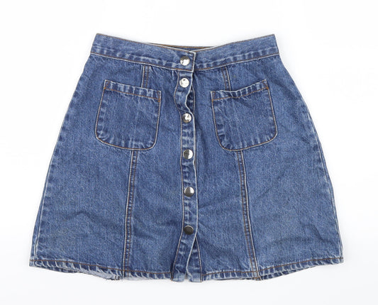 BDG Womens Blue  Denim Straight & Pencil Skirt Size S