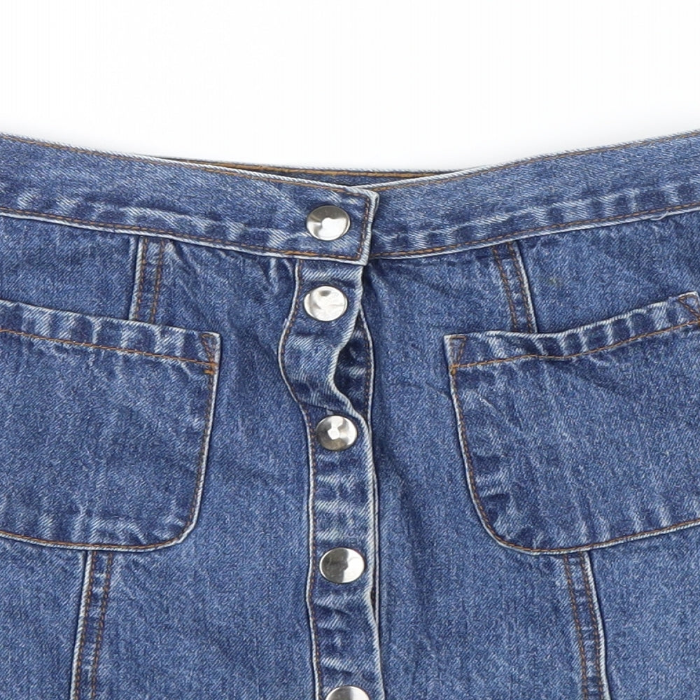 BDG Womens Blue  Denim Straight & Pencil Skirt Size S