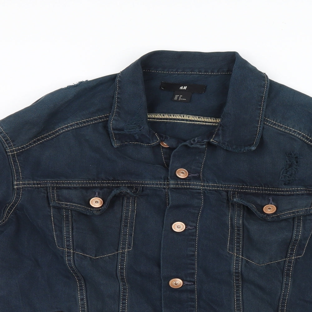 Womens UK Size 10 H&M Blue Jacket