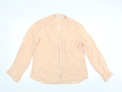 Womens UK Size 12 Preworn Orange Basic Blouse
