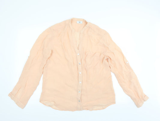 Womens UK Size 12 Preworn Orange Basic Blouse