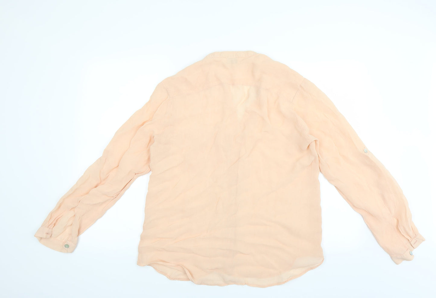 Womens UK Size 12 Preworn Orange Basic Blouse