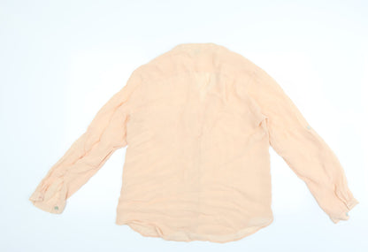 Womens UK Size 12 Preworn Orange Basic Blouse