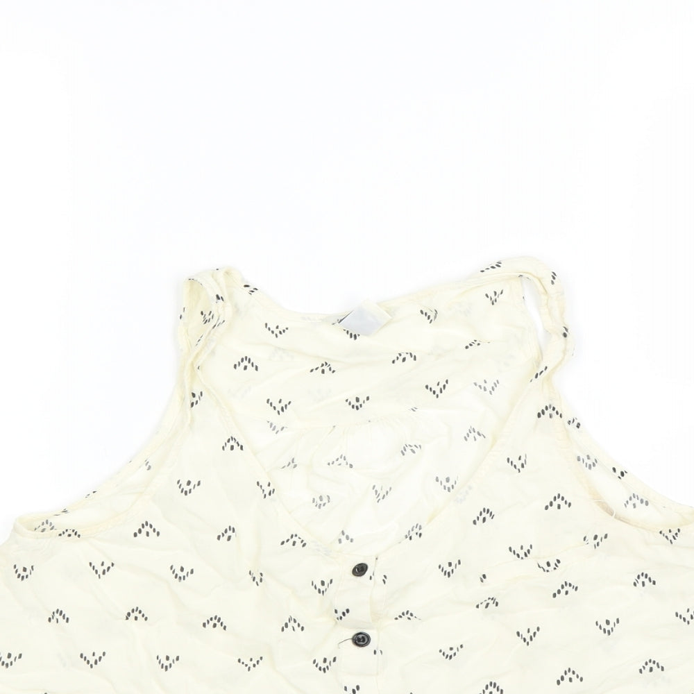 FOREVER 21 Womens Yellow   Basic Blouse Size S