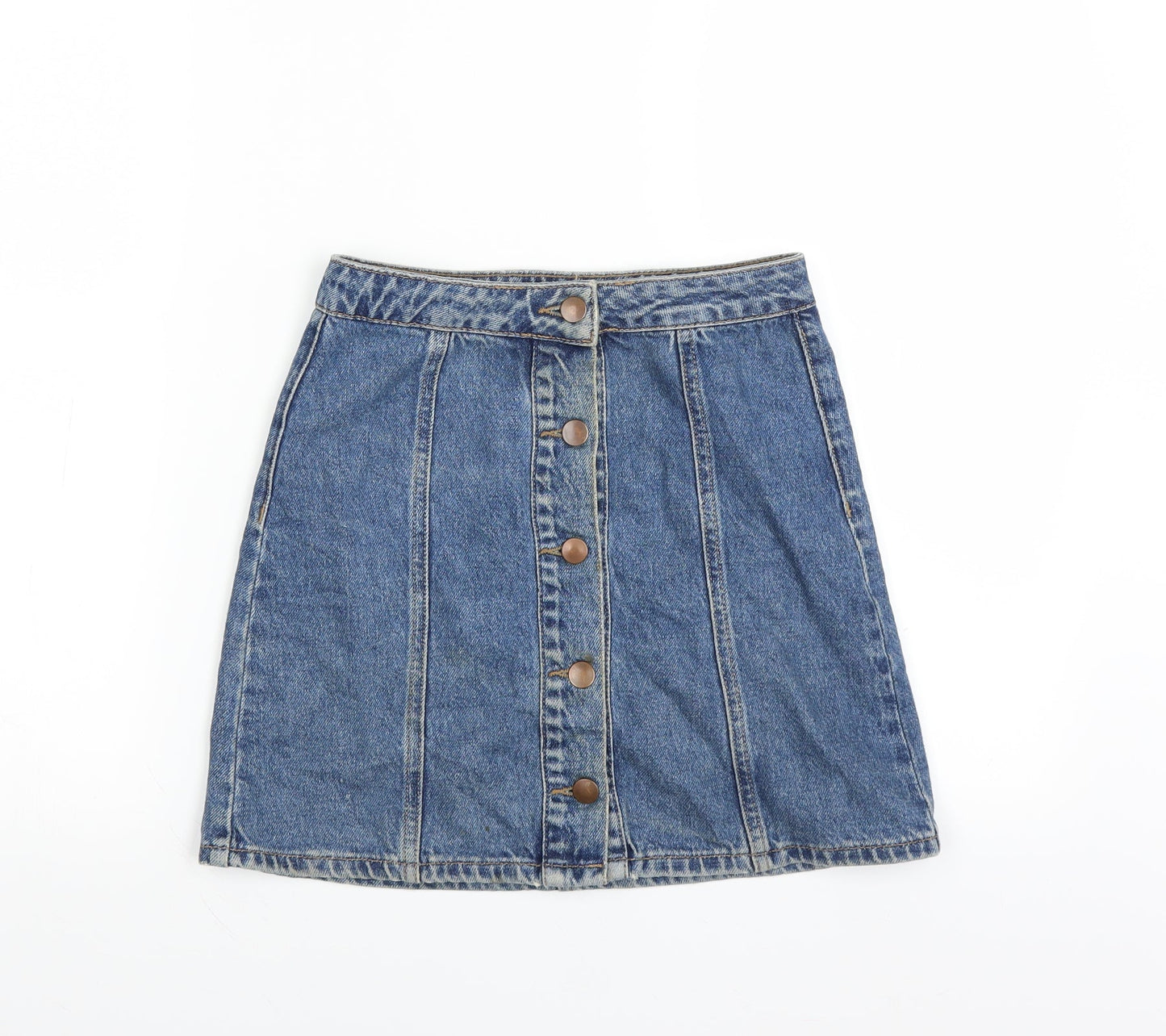 Primark Womens Blue  Denim Mini Skirt Size 4