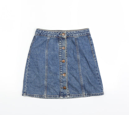 Primark Womens Blue  Denim Mini Skirt Size 4