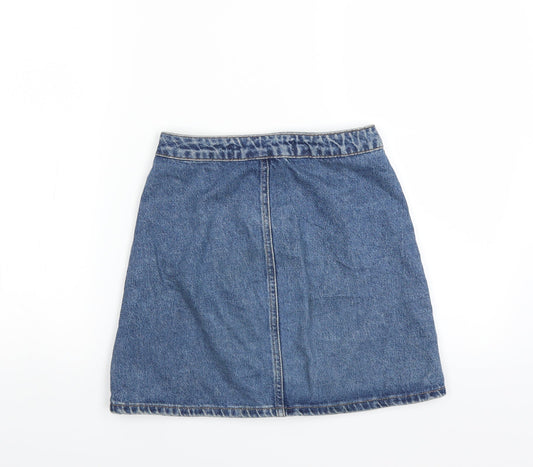 Primark Womens Blue  Denim Mini Skirt Size 4