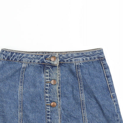 Primark Womens Blue  Denim Mini Skirt Size 4