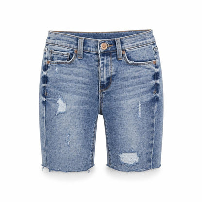 Mudd Womens Blue   Bermuda Shorts Size 4 - DISTRESSED