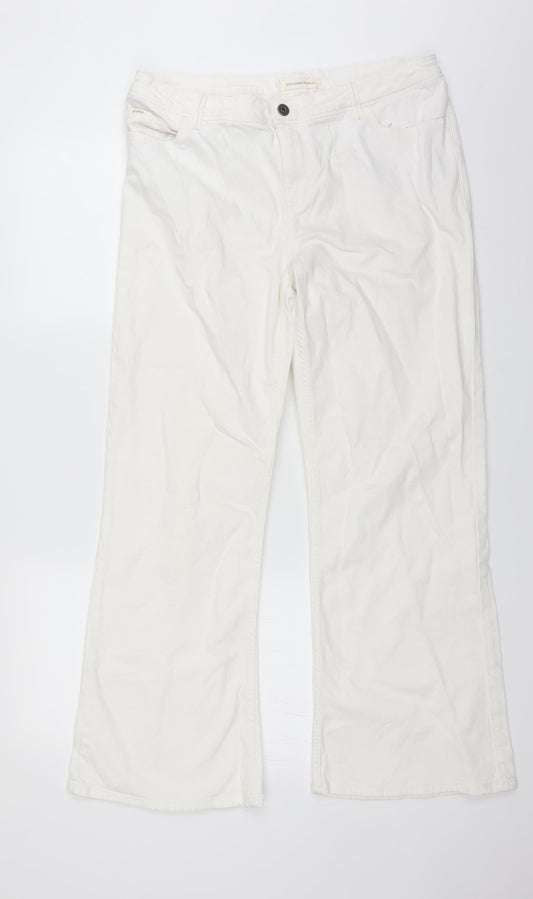 Womens UK Size 34 in John Lewis Regular Fit Bootcut White Jeans