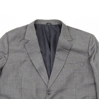 Preworn Mens Grey Check  Jacket Suit Jacket Size 42